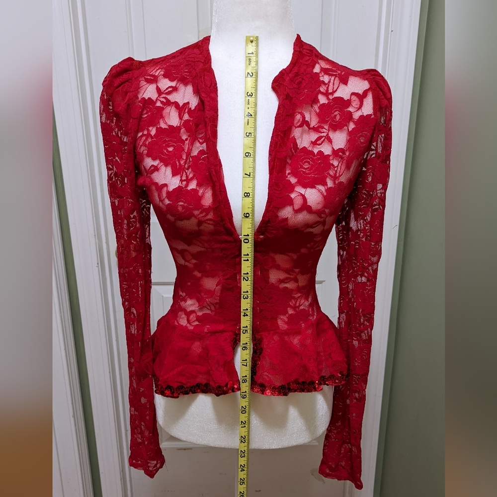 Red lace jacket - Picture 5 of 5